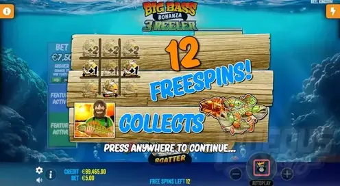 Big Bass Bonanza слот бонусы
